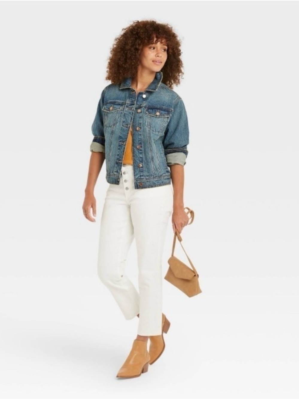 Universal Thread Women’s Medium Wash Denim 100% Cotton Jacket Coat